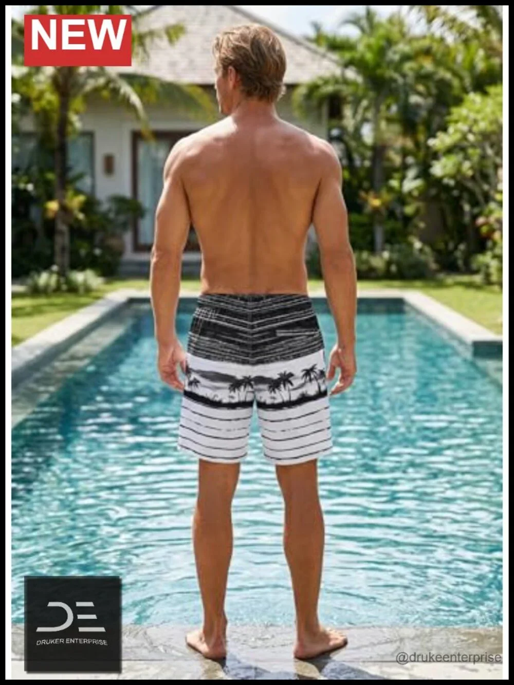 Men's Swim Trunks with Compression Liner, 7
